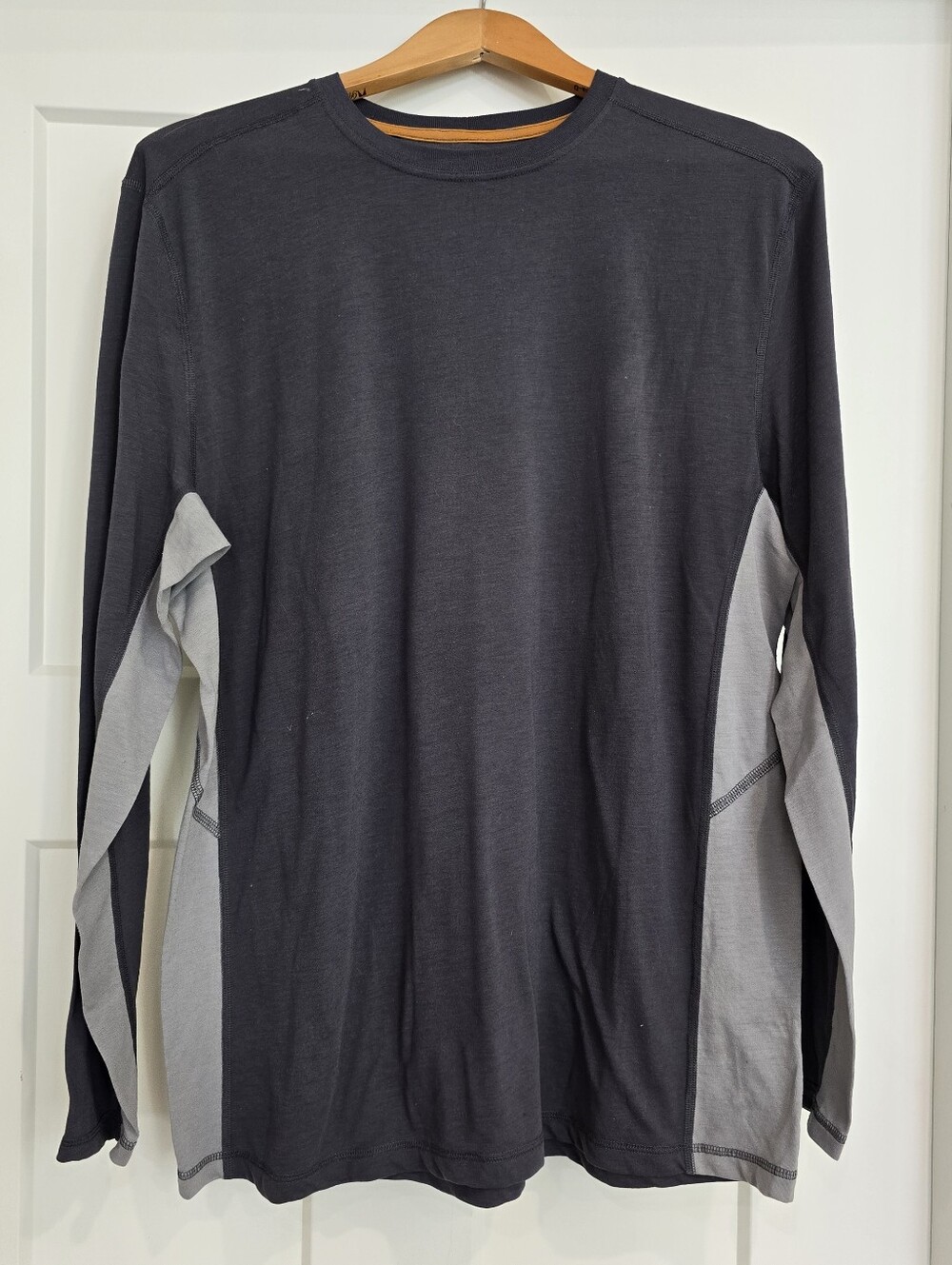 Carhartt Force Long Sleeve Shirt Mens Large Relaxed Fit Two Toned Gray Workwear